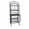 Promo ⭐ Pemberly Row 4 Shelf Baker's Rack In Black 👏