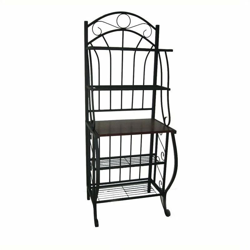 Promo ⭐ Pemberly Row 4 Shelf Baker's Rack In Black 👏 1 Promo ⭐ Pemberly Row 4 Shelf Baker's Rack In Black 👏