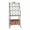 Best Sale ✔️ Southern Enterprises SEI Furniture Carlsbad Baker's Rack In Black 💯