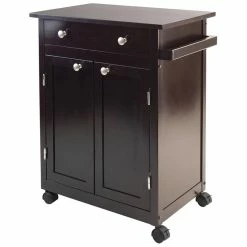 New 🌟 Winsome Savannah Kitchen Cart In Espresso ⭐