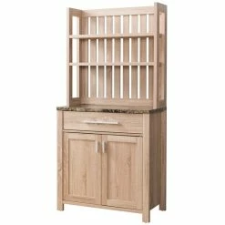 Deals 🥰 Furniture Of America Rye Wood Multi-Storage Baker Rack In Weathered Sand 💯