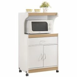 Flash Sale ๐งจ Pemberly Row Microwave Kitchen Cart In White ๐