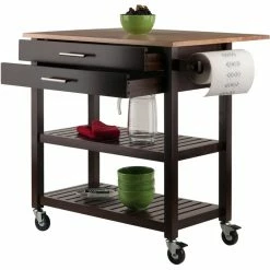 Promo ๐งจ Winsome Langdon Transitional Solid Wood Kitchen Cart In Cappuccino ๐ 15 Promo ๐งจ Winsome Langdon Transitional Solid Wood Kitchen Cart In Cappuccino ๐ -Bakers Racks Sales 2005317 13 L