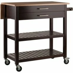 Promo ๐งจ Winsome Langdon Transitional Solid Wood Kitchen Cart In Cappuccino ๐ 16 Promo ๐งจ Winsome Langdon Transitional Solid Wood Kitchen Cart In Cappuccino ๐ -Bakers Racks Sales 2005317 14 L