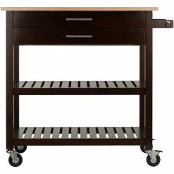 Promo ๐งจ Winsome Langdon Transitional Solid Wood Kitchen Cart In Cappuccino ๐ 18 Promo ๐งจ Winsome Langdon Transitional Solid Wood Kitchen Cart In Cappuccino ๐ -Bakers Racks Sales 2005317 16 L