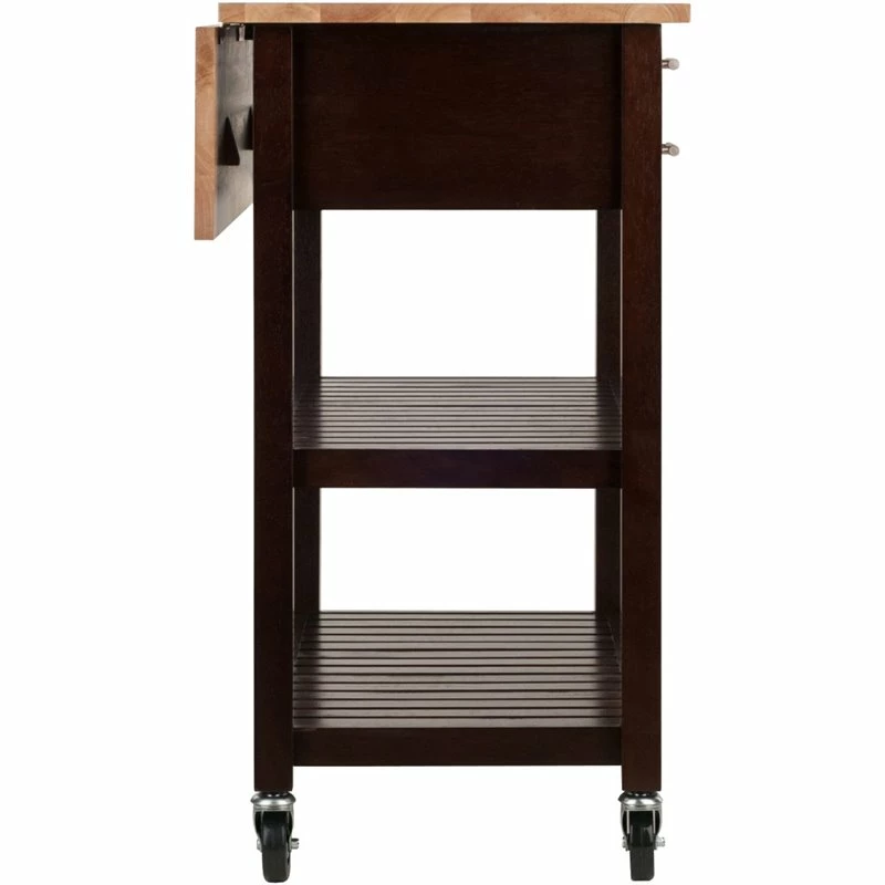 Promo ๐งจ Winsome Langdon Transitional Solid Wood Kitchen Cart In Cappuccino ๐ 9 Promo ๐งจ Winsome Langdon Transitional Solid Wood Kitchen Cart In Cappuccino ๐ - Image 9