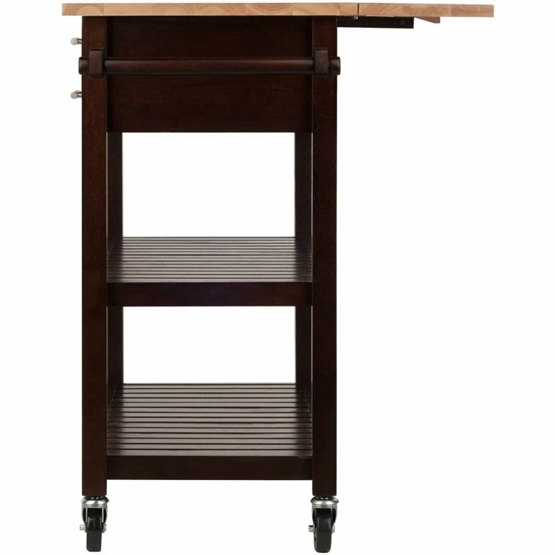 Promo ๐งจ Winsome Langdon Transitional Solid Wood Kitchen Cart In Cappuccino ๐ 10 Promo ๐งจ Winsome Langdon Transitional Solid Wood Kitchen Cart In Cappuccino ๐ - Image 10