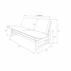 Brand new 🌟 Kodiak Furniture Aspen Futon With Suede Fabric Mattress In Reclaim Mocha/Gray 😉 -Bakers Racks Sales 2224375 6 L