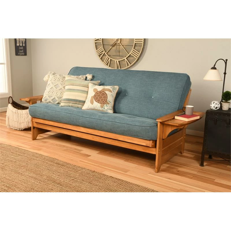 Best Pirce ๐ Kodiak Furniture Phoenix Frame With Linen Fabric Mattress In Aqua Blue/Butternut โ๏ธ 2 Best Pirce ๐ Kodiak Furniture Phoenix Frame With Linen Fabric Mattress In Aqua Blue/Butternut โ๏ธ - Image 2