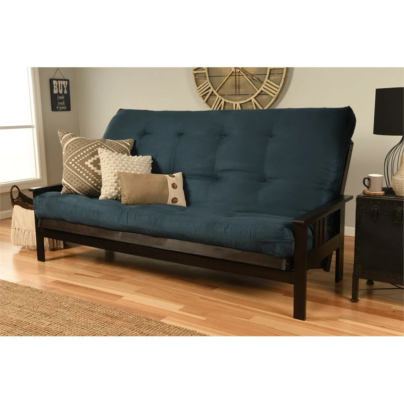 Flash Sale ๐ Kodiak Furniture Monterey Futon Frame With Fabric Mattress In Blue/Espresso โ 2 Flash Sale ๐ Kodiak Furniture Monterey Futon Frame With Fabric Mattress In Blue/Espresso โ - Image 2