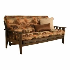 Best reviews of ๐ฅ Kodiak Furniture Tucson Rustic Walnut Futon With Canadian Fabric Mattress โค๏ธ