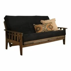 Top 10 🧨 Kodiak Furniture Tucson Frame With Suede Fabric Mattress In Black/Walnut ✔️