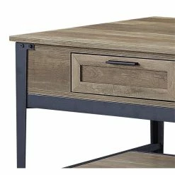 Cheapest 🔔 ACME Furniture ACME Macaria Wooden Kitchen Island With 3 Drawers In Rustic Oak And Black 🔔 -Bakers Racks Sales 2272048 6 L