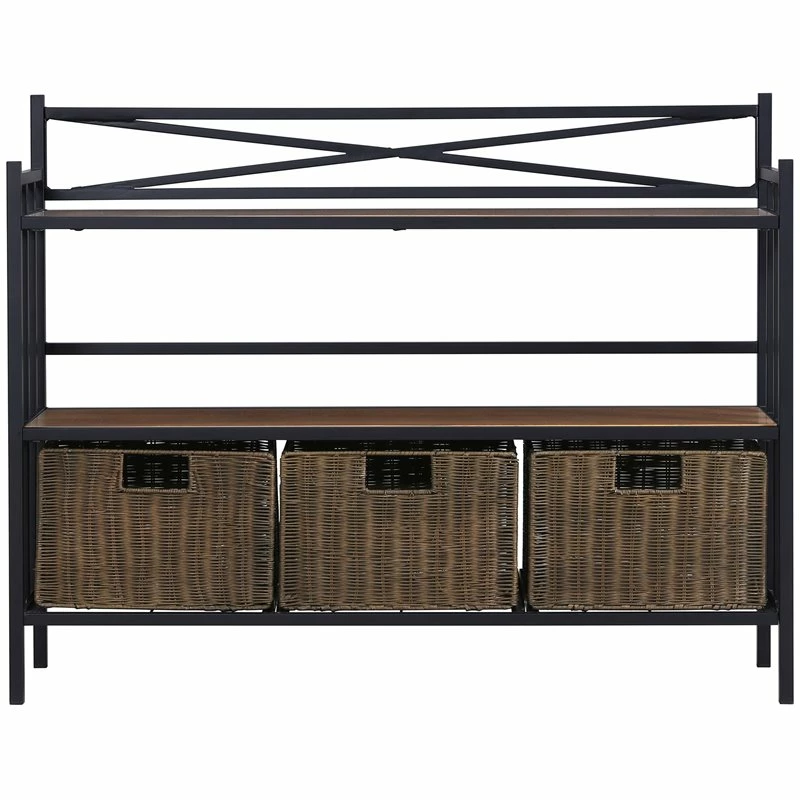 Best Sale 🛒 Southern Enterprises SEI Furniture Pengrove Farmhouse Metal Bakers Rack Sideboard In Brown 😍 5 Best Sale 🛒 Southern Enterprises SEI Furniture Pengrove Farmhouse Metal Bakers Rack Sideboard In Brown 😍 - Image 5