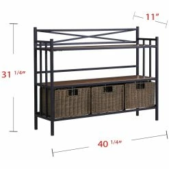 Best Sale 🛒 Southern Enterprises SEI Furniture Pengrove Farmhouse Metal Bakers Rack Sideboard In Brown 😍 24 Best Sale 🛒 Southern Enterprises SEI Furniture Pengrove Farmhouse Metal Bakers Rack Sideboard In Brown 😍 -Bakers Racks Sales 2272432 20 L