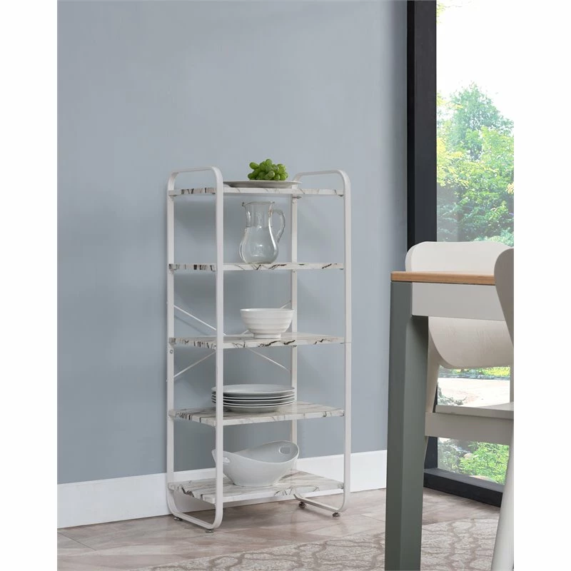 Cheapest 🤩 Pilaster Designs Liese 5-tier Transitional Metal Kitchen Bakers Rack In White 😍 2 Cheapest 🤩 Pilaster Designs Liese 5-tier Transitional Metal Kitchen Bakers Rack In White 😍 - Image 2