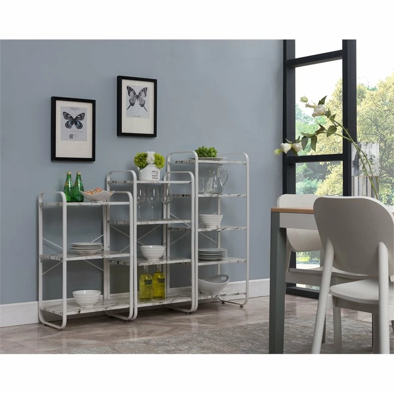 Cheapest 🤩 Pilaster Designs Liese 5-tier Transitional Metal Kitchen Bakers Rack In White 😍 4 Cheapest 🤩 Pilaster Designs Liese 5-tier Transitional Metal Kitchen Bakers Rack In White 😍 - Image 4
