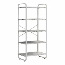 Cheapest 🤩 Pilaster Designs Liese 5-tier Transitional Metal Kitchen Bakers Rack In White 😍