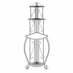 Top 10 🎉 Pilaster Designs Tedor 4-tier Metal Freestanding Kitchen Bakers Rack In Black 🤩 -Bakers Racks Sales 2430401 6 L