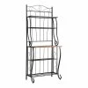 Cheap 👏 Pilaster Designs Bian 5-tier Metal Freestanding Kitchen Bakers Rack In Black 🤩