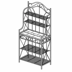 Coupon ๐ฏ Pilaster Designs Leroy 5-tier Metal Freestanding Kitchen Bakers Rack In Black ๐ 8 Coupon ๐ฏ Pilaster Designs Leroy 5-tier Metal Freestanding Kitchen Bakers Rack In Black ๐ -Bakers Racks Sales 2430405 3 L