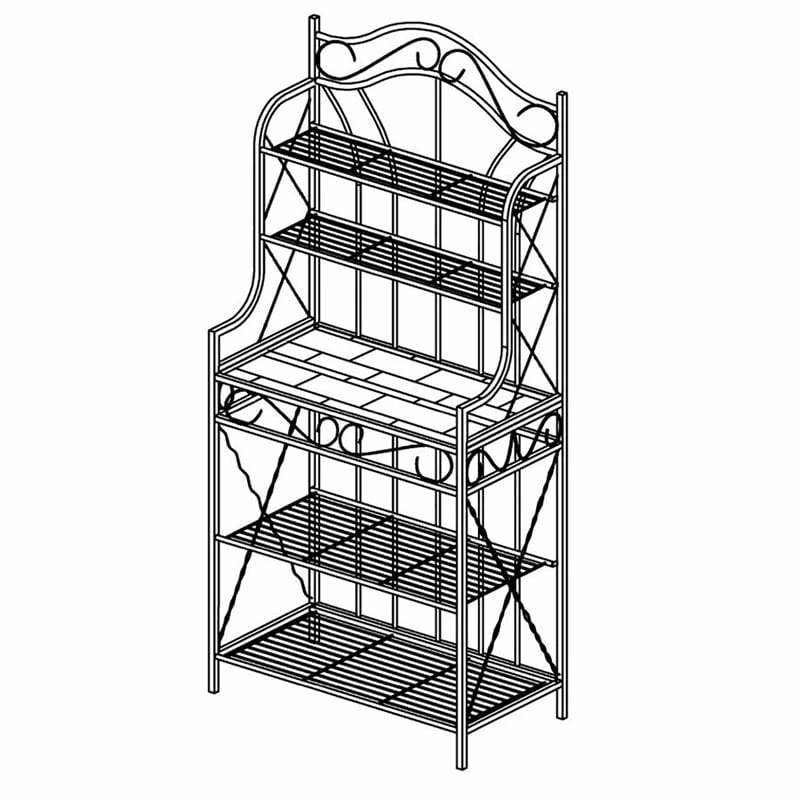 Coupon ๐ฏ Pilaster Designs Leroy 5-tier Metal Freestanding Kitchen Bakers Rack In Black ๐ 4 Coupon ๐ฏ Pilaster Designs Leroy 5-tier Metal Freestanding Kitchen Bakers Rack In Black ๐ - Image 4