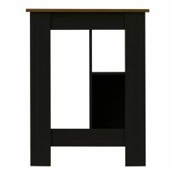 Buy 🎉 RST Brands Lindon MDF Veneer Kitchen Island In Black With Maple Top ✔️ -Bakers Racks Sales 2443954 2 L