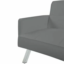 Top 10 ⌛ Carolina Classics Nario Convertible Leatherette Sleeper Sofa In Gray 🧨 -Bakers Racks Sales 2452730 7 L