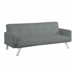 Top 10 ⌛ Carolina Classics Nario Convertible Leatherette Sleeper Sofa In Gray 🧨