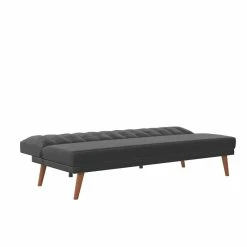 Best reviews of 👍 DHP Novogratz Brittany Armless Futon Sofa Lounger And Sleeper In Black Faux Leather ❤️ -Bakers Racks Sales 2462816 4 L