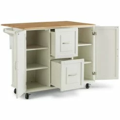 Best reviews of ❤️ Homestyles Dolly Madison Off White Wood Kitchen Cart 👏 -Bakers Racks Sales 2520659 13 L