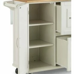 Best reviews of ❤️ Homestyles Dolly Madison Off White Wood Kitchen Cart 👏 -Bakers Racks Sales 2520659 15 L