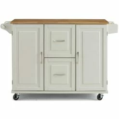 Best reviews of ❤️ Homestyles Dolly Madison Off White Wood Kitchen Cart 👏 -Bakers Racks Sales 2520659 26 L
