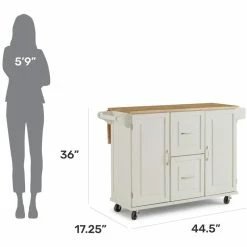 Best reviews of ❤️ Homestyles Dolly Madison Off White Wood Kitchen Cart 👏 -Bakers Racks Sales 2520659 28 L