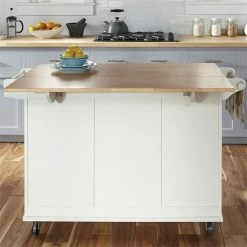 Best reviews of ❤️ Homestyles Dolly Madison Off White Wood Kitchen Cart 👏 -Bakers Racks Sales 2520659 5 L