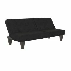 Deals 😉 DHP Dillan Convertible Futon Sleeper Sofa In Black Microfiber 🔔