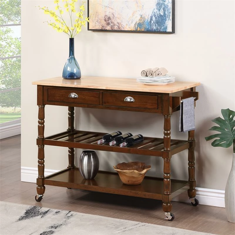 Best Pirce 😉 Convenience Concepts French Country Three-Tier Butcher Block Kitchen Cart W/Drawers In Espresso Wood ❤️ 1 Best Pirce 😉 Convenience Concepts French Country Three-Tier Butcher Block Kitchen Cart W/Drawers In Espresso Wood ❤️