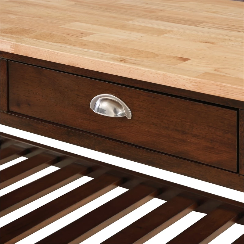 Best Pirce 😉 Convenience Concepts French Country Three-Tier Butcher Block Kitchen Cart W/Drawers In Espresso Wood ❤️ 6 Best Pirce 😉 Convenience Concepts French Country Three-Tier Butcher Block Kitchen Cart W/Drawers In Espresso Wood ❤️ - Image 6