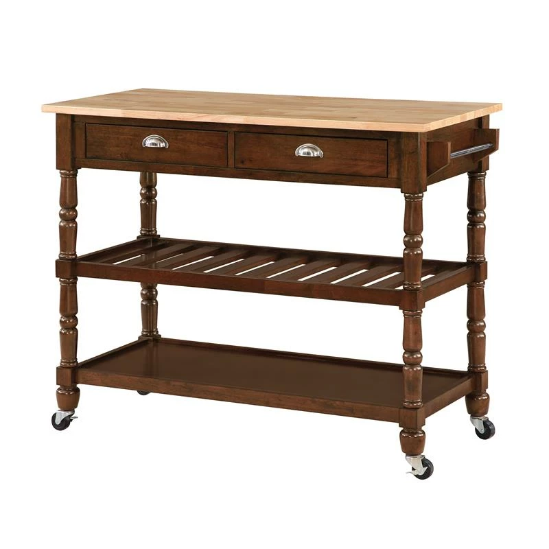 Best Pirce 😉 Convenience Concepts French Country Three-Tier Butcher Block Kitchen Cart W/Drawers In Espresso Wood ❤️ 2 Best Pirce 😉 Convenience Concepts French Country Three-Tier Butcher Block Kitchen Cart W/Drawers In Espresso Wood ❤️ - Image 2