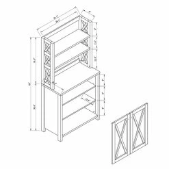 Coupon 🔥 Furniture Of America Chantria Rustic Wood 5-Shelf Baker Rack In White Oak ✔️ -Bakers Racks Sales 2529249 6 L