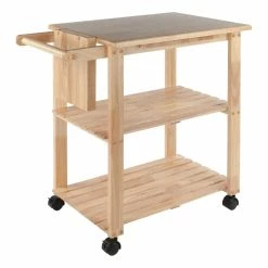Cheapest 💯 Winsome Utility Butcher Block Kitchen Cart In Natural Finish 👏