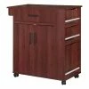 Coupon 👏 Better Home Products Shelby Rolling Kitchen Cart With Storage Cabinet - Mahogany ❤️