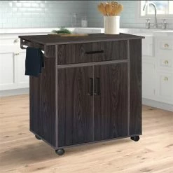 Top 10 🔥 Better Home Products Shelby Rolling Kitchen Cart With Storage Cabinet - Tobacco ⌛ -Bakers Racks Sales 2545232 7 L