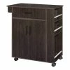 Top 10 🔥 Better Home Products Shelby Rolling Kitchen Cart With Storage Cabinet - Tobacco ⌛