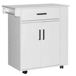 Best reviews of 😍 Better Home Products Shelby Rolling Kitchen Cart With Storage Cabinet - White ⌛ -Bakers Racks Sales 2545233 4 L