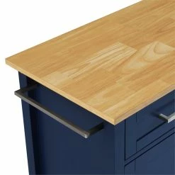 Brand new 🤩 Crosley Furniture Tristan 2-Door Modern Wood Kitchen Island In Navy/Natural 🔔 -Bakers Racks Sales 2567909 7 L