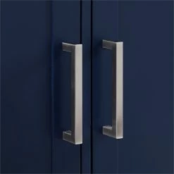 Brand new 🤩 Crosley Furniture Tristan 2-Door Modern Wood Kitchen Island In Navy/Natural 🔔 -Bakers Racks Sales 2567909 8 L