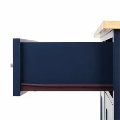 Brand new 🤩 Crosley Furniture Tristan 2-Door Modern Wood Kitchen Island In Navy/Natural 🔔 -Bakers Racks Sales 2567909 9 L