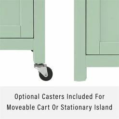 Wholesale ❤️ Crosley Furniture Tristan 2-Door Modern Wood Kitchen Island In Green/Natural ✨ 27 Wholesale ❤️ Crosley Furniture Tristan 2-Door Modern Wood Kitchen Island In Green/Natural ✨ -Bakers Racks Sales 2567910 16 L