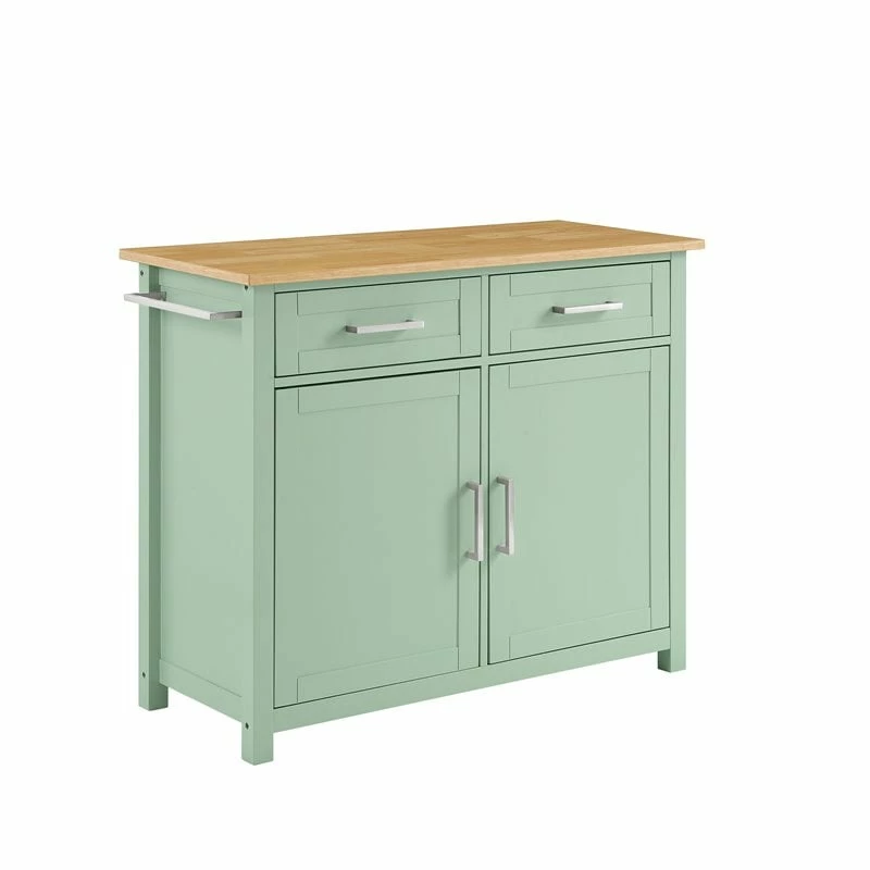 Wholesale ❤️ Crosley Furniture Tristan 2-Door Modern Wood Kitchen Island In Green/Natural ✨ 14 Wholesale ❤️ Crosley Furniture Tristan 2-Door Modern Wood Kitchen Island In Green/Natural ✨ - Image 14